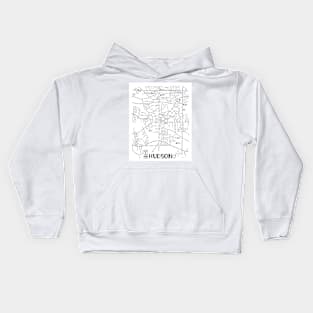 Hudson Ohio Map Kids Hoodie